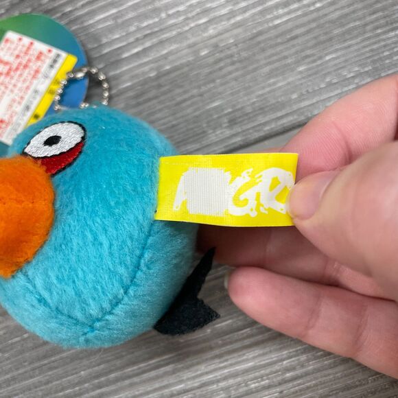 2010 Angry Bird Plush Lot Black Bomb Pink Stella and Mini Blue Bird Clip NEW - Picture 7 of 10